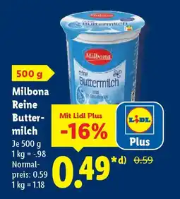 Lidl Milbona Reine Buttermilch Angebot