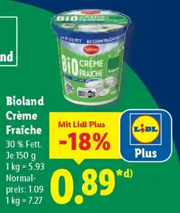Lidl Bioland Crème Fraîche Angebot