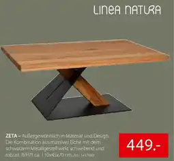 Zurbrüggen LINEA NATURA Couchtisch Angebot