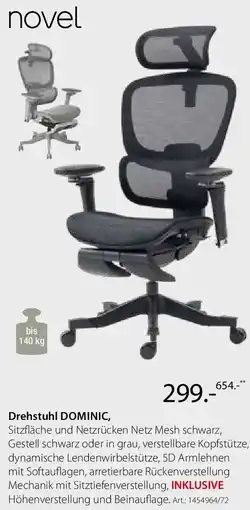 Zurbrüggen Novel Drehstuhl DOMINIC Angebot