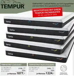 Zurbrüggen Tempur pro plus coolquilt Angebot