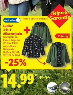 Lidl Lupilu 3-in-1- Allwetterjacke Angebot
