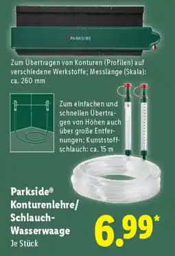 Lidl Parkside Konturenlehre/ Schlauch- Wasserwaage Angebot