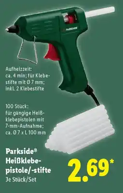 Lidl Parkside Heißklebepistole/stifte Angebot
