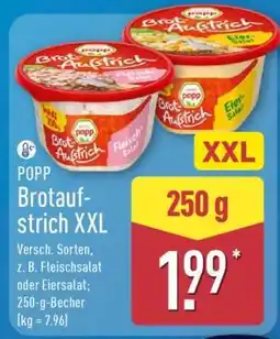 Aldi Nord POPP Brotaufstrich XXL Angebot