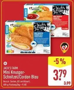 Aldi Nord JACK'S FARM Mini Knusper-Schnitzel/Cordon Bleu Angebot