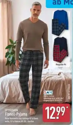 Aldi Nord UP2FASHION Flanell-Pyjama Angebot