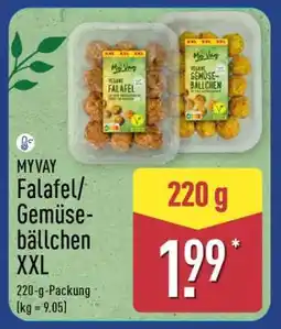 Aldi Nord MYVAY Falafel/Gemüsebällchen XXL Angebot