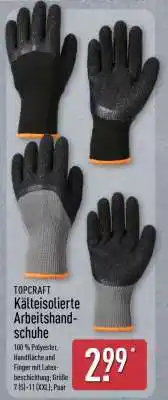 Aldi Nord TOPCRAFT Kälteisolierte Arbeitshandschuhe Angebot
