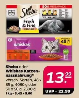 NETTO Sheba oder Whiskas Katzennassnahrung Angebot