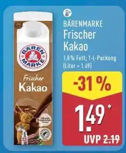 Aldi Nord Bärenmarke Frischer Kakao Angebot