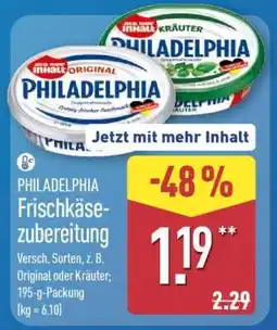 Aldi Nord PHILADELPHIA Frischkäsezubereitung Angebot