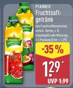 Aldi Nord PFANNER Fruchtsaftgetränk Angebot