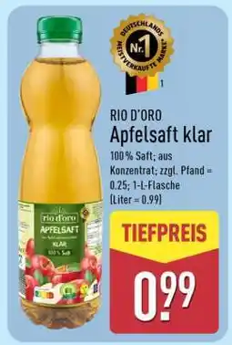 Aldi Nord RIO D'ORO Apfelsaft klar Angebot
