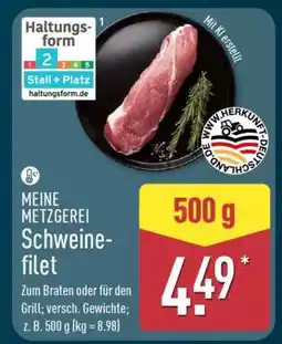 Aldi Nord MEINE METZGEREI Schweinefilet Angebot