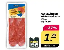 NETTO FARMLÄNDER Edelsalami XXL Angebot
