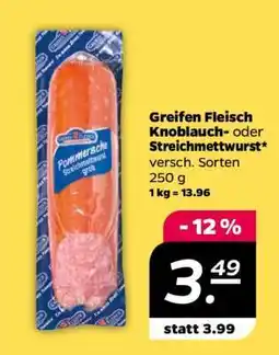 NETTO Greifen Fleisch Knoblauch- oder Streichmettwurst Angebot