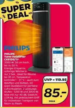 NETTO PHILIPS Turm-Heizlüfter CX5120/11 Angebot