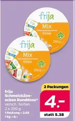 NETTO frija Schmelzkäse-ecken Runddose Angebot