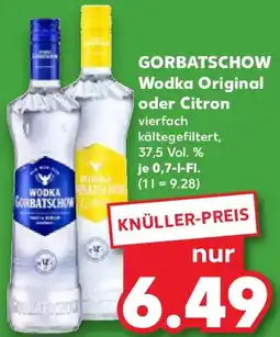 Kaufland GORBATSCHOW Wodka Original oder Citron Angebot