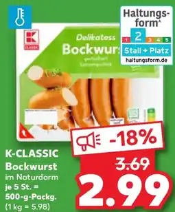 Kaufland K-CLASSIC Bockwurst Angebot
