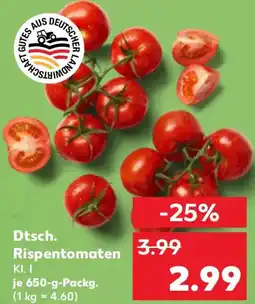 Kaufland Dtsch. Rispentomaten Angebot