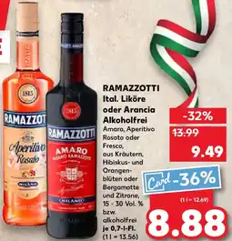Kaufland RAMAZZOTTI Ital. Liköre oder Arancia Alkoholfrei Angebot