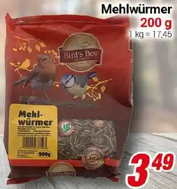 CENTERSHOP Bird's Best Mehlwürmer Angebot