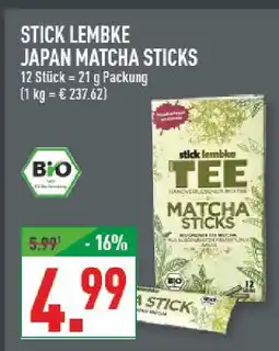 Marktkauf Stick lembke japan matcha sticks Angebot