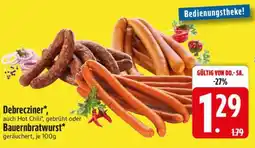 Edeka Debrecziner oder Bauernbratwurst Angebot