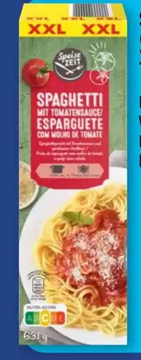 Aldi Nord Speise Zeit Spaghetti mit Tomatensauce XXL Angebot