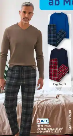 Aldi Nord Up2Fashion Herren Flanell-Pyjama Angebot