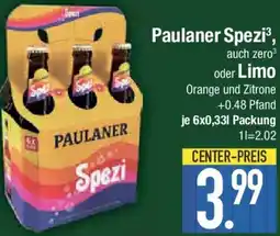 E-Center Paulaner Spezi oder Limo Angebot