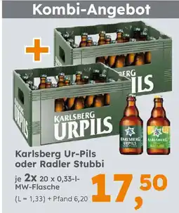 Globus Baumarkt Karlsberg Ur-Pils oder Radler Stubbi Angebot