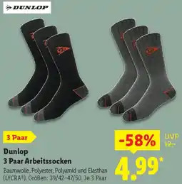 Lidl Dunlop 3 Paar Arbeitssocken Angebot