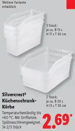 Lidl Silvercrest Küchenschrank Körbe Angebot
