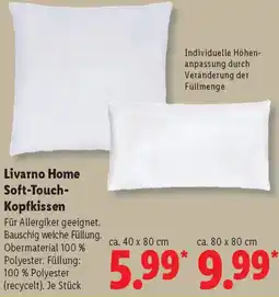 Lidl Livarno Home Soft-Touch Kopfkissen Angebot