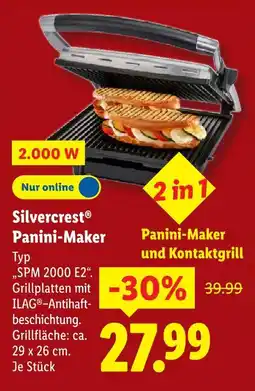 Lidl Silvercrest 2 in 1 panini-maker und kontaktgrill Angebot