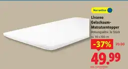 Lidl Livarno gelschaum-matratzentopper Angebot