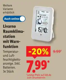 Lidl Livarno raumklimastation mit warnfunktion Angebot