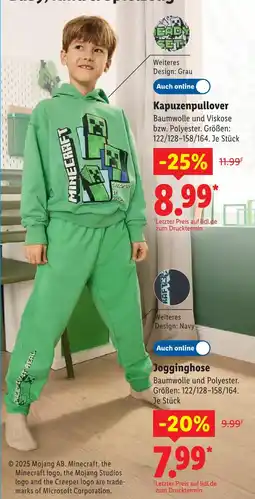 Lidl Minecraft kapuzenpullover Angebot