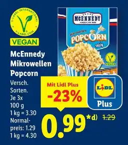 Lidl Mcennedy mikrowellen popcorn Angebot