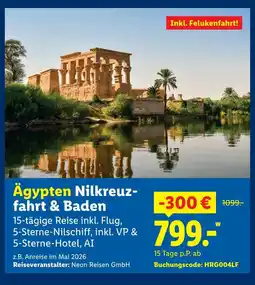 Lidl Lidl reisen ägypten nilkreuzfahrt & baden Angebot