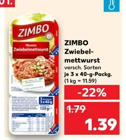 Kaufland Zimbo zwiebelmettwurst Angebot