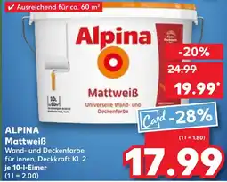 Kaufland Alpina mattweiß Angebot