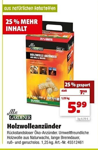 Hagebau Mr. Gardener Holzwolleanzunder Angebot