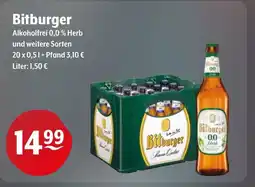 Getränke Hoffmann Bitburger Alkoholfrei 0,0% Herb Angebot