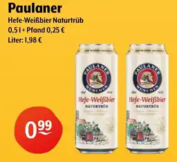 Getränke Hoffmann Paulaner Hefe-Weißbier Naturtrüb Angebot