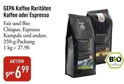 Galeria Markthalle GEPA Kaffee Raritäten Kaffee oder Espresso Angebot