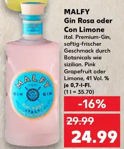 Kaufland MALFY Gin Rosa oder Con Limone Angebot